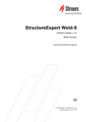 Struers StructureExpert Weld-5 Mode D'emploi