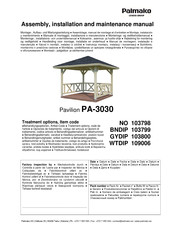 Lemeks Palmako PA-3030 Assemblage, Manuel De Montage Et D'entretien