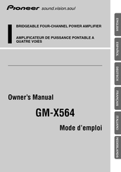 Pioneer GM-X564 Mode D'emploi