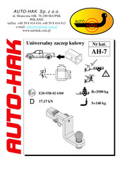 Auto-Hak AH-7 Instructions De Montage