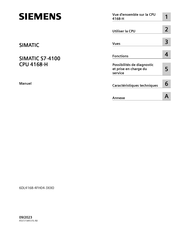 Siemens SIMATIC CPU 4168-H Manuel