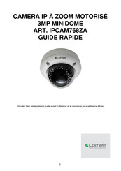 Comelit IPCAM768ZA Guide Rapide