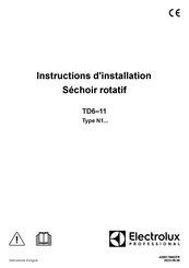 Electrolux Professional TD6-11 Instructions D'installation