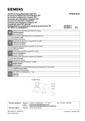 Siemens 3VT9500-4PL00 Instructions De Service