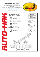 AUTO-HAK T84A Instructions De Montage