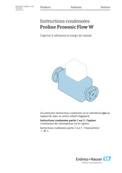 Endress+Hauser Proline Prosonic Flow W Instructions Condensées