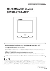 Mitsubishi Heavy Industries RC-MCU-E Manuel Utilisateur