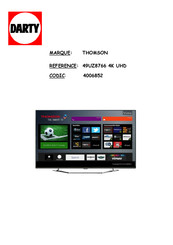 THOMSON 49UZ8766 Mode D'emploi