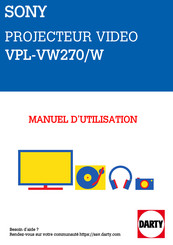 Sony VPL-VW270/W Guide De Référence Rapide