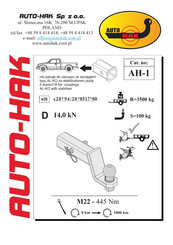 Auto-Hak AH-1 Instructions De Montage