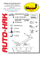 AUTO-HAK D50A Instructions De Montage