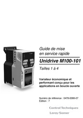 Leroy Somer Control Techniques Unidrive M100 Guide De Mise En Service Rapide