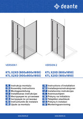 deante KTL X2XD Instructions D'installation