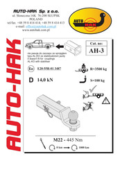 Auto-Hak AH-3 Instructions De Montage