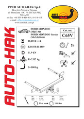 AUTO-HAK C65V Instructions De Montage