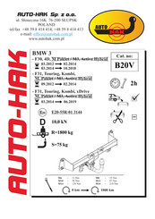 AUTO-HAK B20V Instructions De Montage