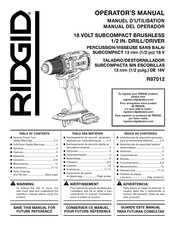 RIDGID R87012 Manuel D'utilisation