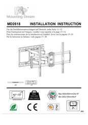 Mounting Dream MD2618 Instructions D'installation