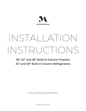 Monogram ZIF181NPNII Instructions D'installation