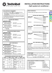 Technibel Climatisation GRV184R5 Instructions D'installation