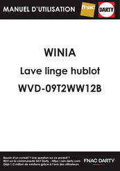 WINIA WVD-09T2WW12B Manuel D'utilisation