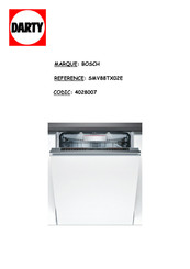 Bosch SMV88TX02E Mode D'emploi