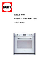 Smeg S285PMFX5 Manuel D'utilisation