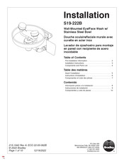 Bradley S19-222B Instructions D'installation