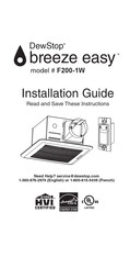 DewStop breeze easy F200-1W Guide D'installation