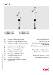 KWC ONO E 12.576.023.700FL Notice De Montage Et De Mise En Service