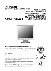 Hitachi CML174SXWB Manuel D'utilisation