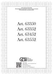 Gessi ANELLO 63352 Instructions De Montage