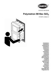 Hach Polymetron 9610sc SiO2 Manuel D'installation