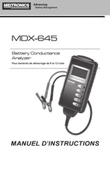 Midtronics MDX-645 Manuel D'instructions