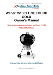 Weber ONE TOUCH GOLD 751001 Mode D'emploi