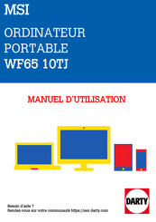 MSI WF65 10TJ Manuel D'utilisation