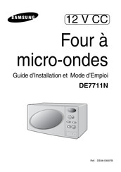 Samsung DE7711N Guide D'installation Et Mode D'emploi