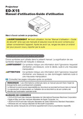 Hitachi ED-X15 Manuel D'utilisation