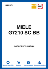 Miele G7210 SC BB Mode D'emploi