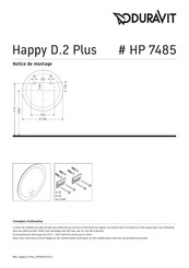 DURAVIT Happy D.2 Plus HP 7485 Notice De Montage