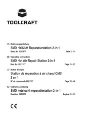 TOOLCRAFT ZD-8922 Notice D'emploi