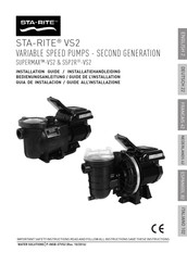 Pentair STA-RITE VS2 Guide De L'installation