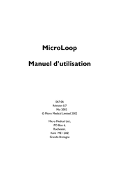 Micro Medical MicroLoop Manuel D'utilisation