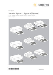 Sartorius mechatronics Signum 1 Mode D'emploi