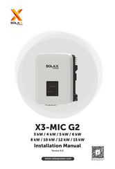 Solax Power X3-MIC G2 3 kW Manuel D'installation