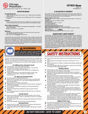 Chicago Pneumatic CP785S Manuel D'instructions