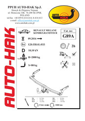 AUTO-HAK G89A Instructions De Montage