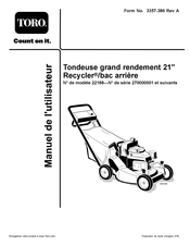 Toro Recycler 22188 Manuel De L'utilisateur