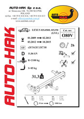 AUTO-HAK O80V Instructions De Montage