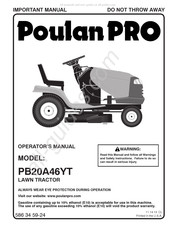 Poulan Pro PB20A46YT Manuel D'utilisation